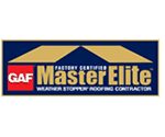 GAF Master Elite logo. Florida Southern Roofing is a Master Elite Certified Contractor